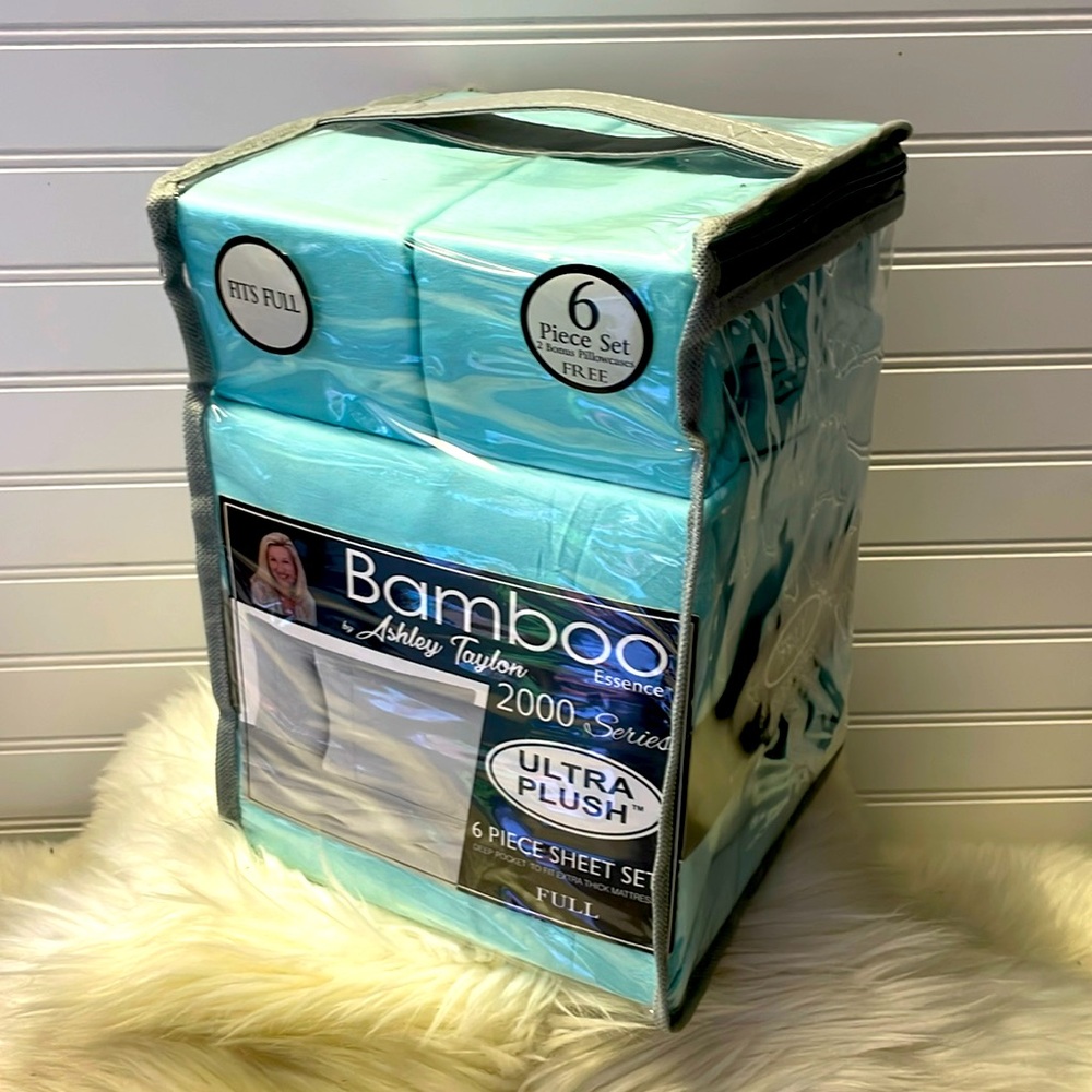 Bamboo Essence Full Size Tiffany Blue Sheet Set